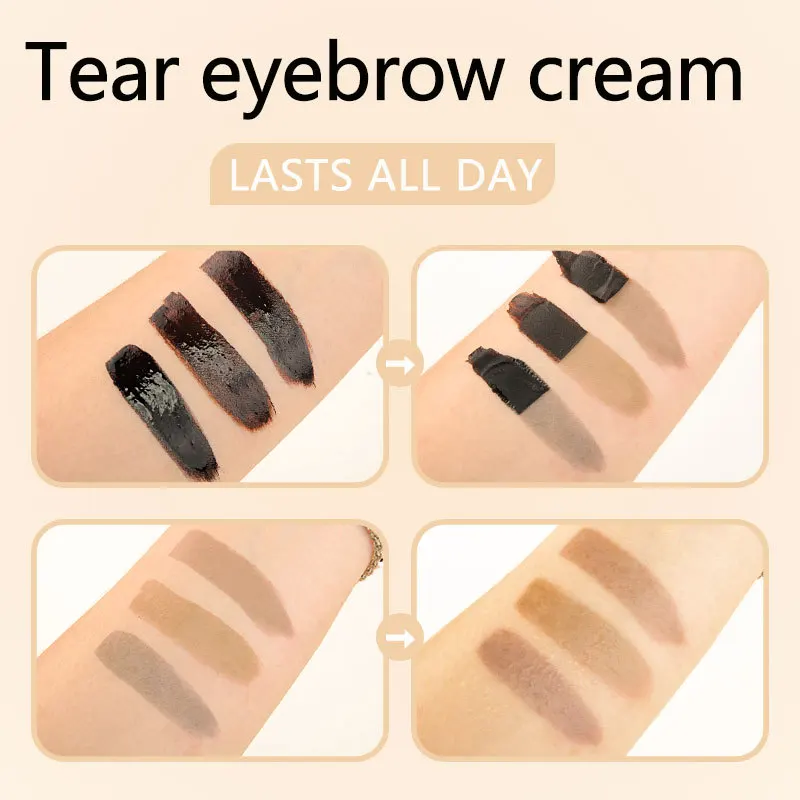 3 pz/set Sopracciglio Del Tatuaggio Impermeabile di Lunga Durata Sopracciglio Tinta Sopracciglio Peel Off Tinta Gel Anti-Savature Sopracciglio Gel Tinta Sopracciglio tatuaggio