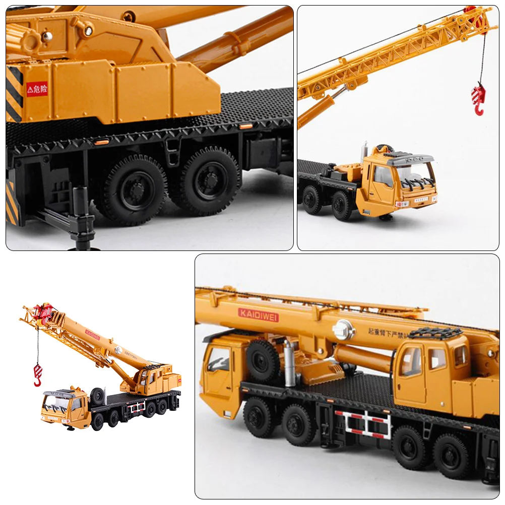 Crane Model Tractor Toys Kids Plaything Car Simulation Big Alloy Child Desktop Ornament