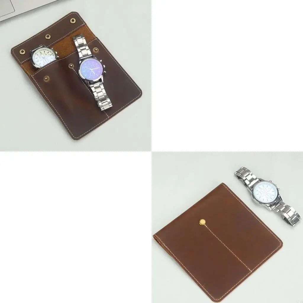 

Удобный коричневый футляр для хранения часов Essential Vintage Коробка для часов из натуральной кожи