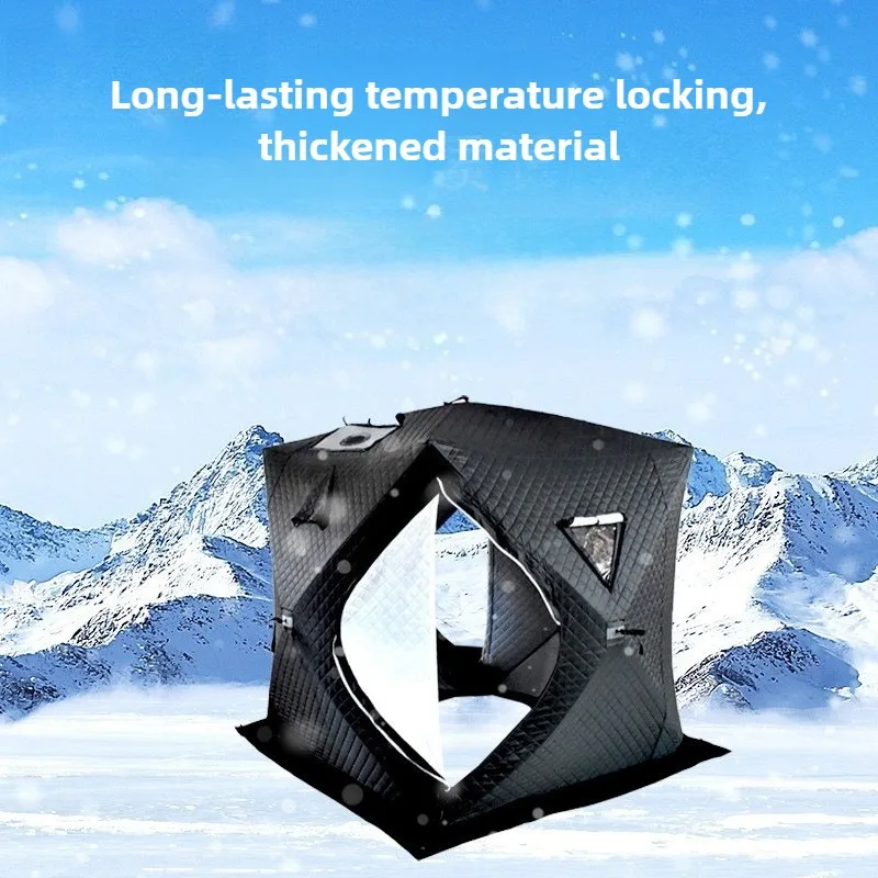 

Outdoor Portable Folding Tent Cotton Thickened Warm Fishing Family Survival Tent Lightweight Mountaineering Camping Hiking