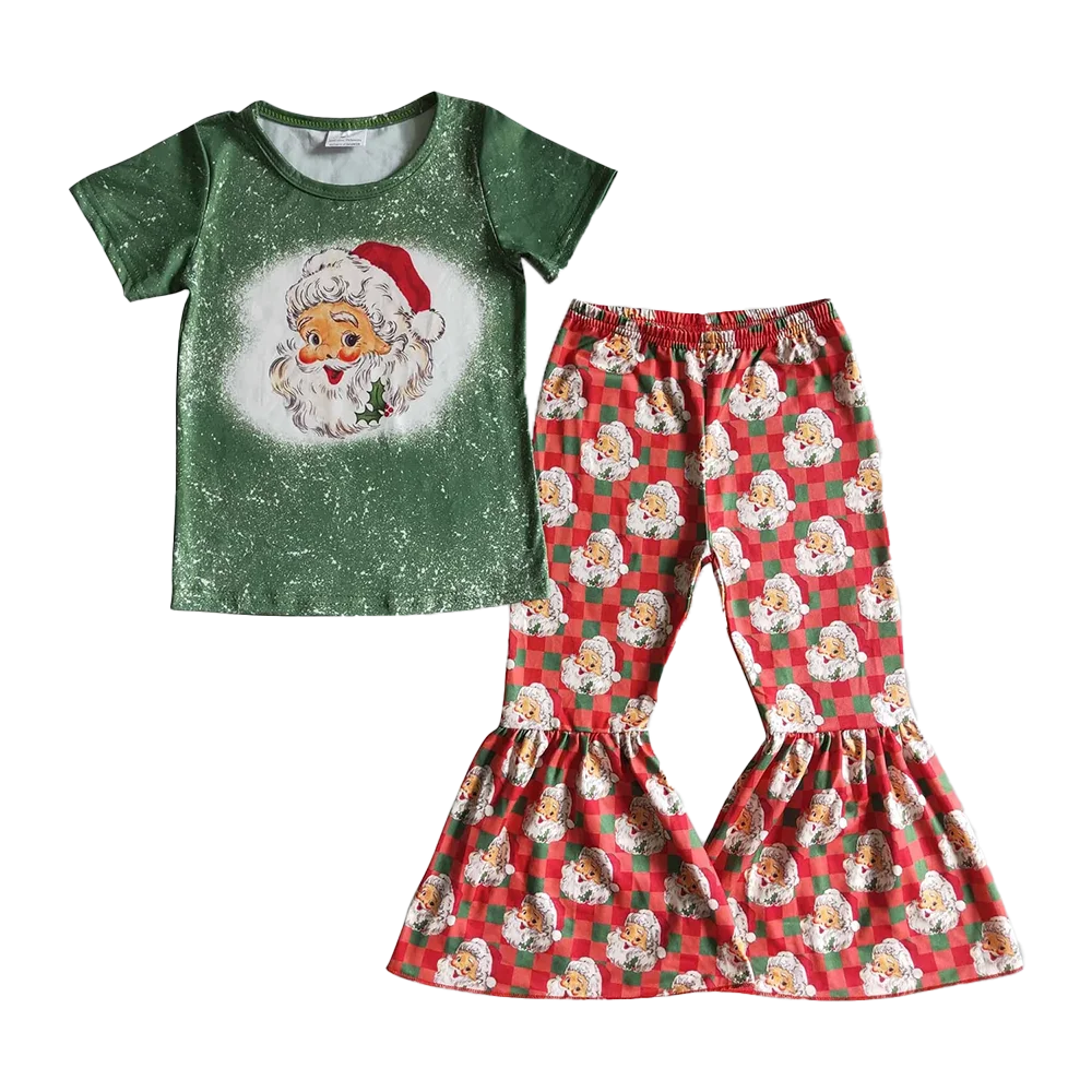 

Baby Girls Spring Outfits Baby Girls Christmas Santa Red Bell Pants Sets