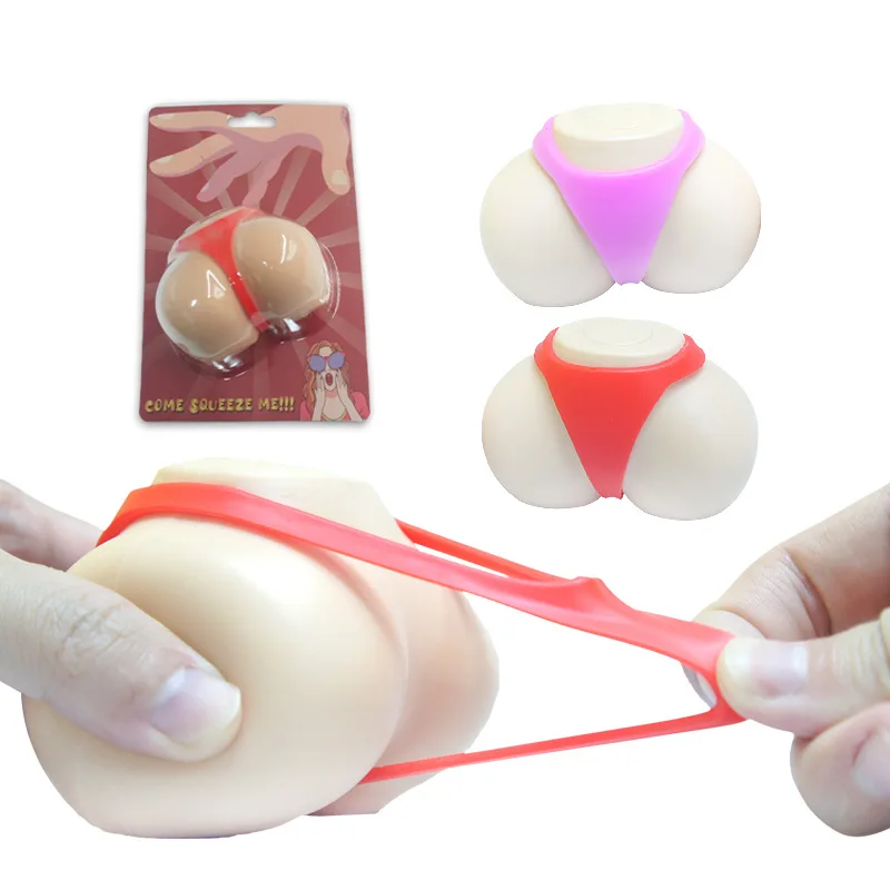 1 stücke Lustige Butt Förmigen Stress Ball Relief Quetscht Ball Stress Spielzeug Für Kinder Und Erwachsene Einzigartige Squeezes Ball Spielzeug für Entspannung