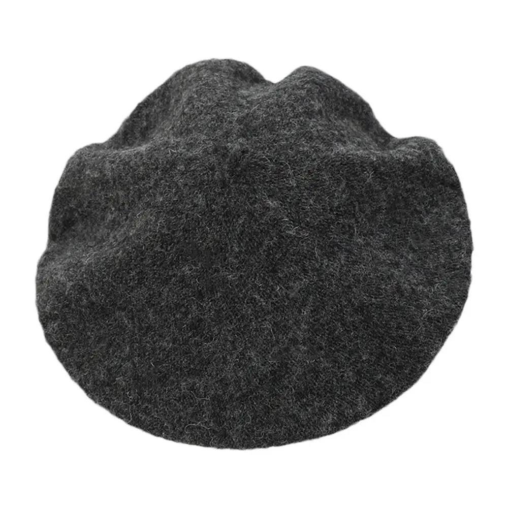 

Осенне-зимние теплые шерстяные береты, однотонная однотонная шляпа в стиле ретро, универсальная элегантная шляпа французского художника, женская шляпа