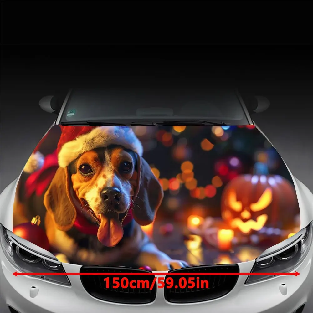 Bat-Winged Beagle Halloween Car Decal Transform your car into a bat cave with this creepy Bat-Winged Beagle Halloween car decal