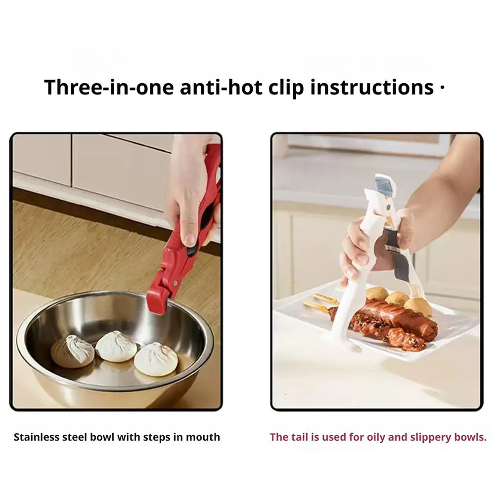 3 في 1 مكافحة تحرق كليب السلطانية كليب مكافحة زلة المشبك المطبخ كليب لوحة كليب تبخير طبق العزل رفع لوحة كليب السلطانية #4