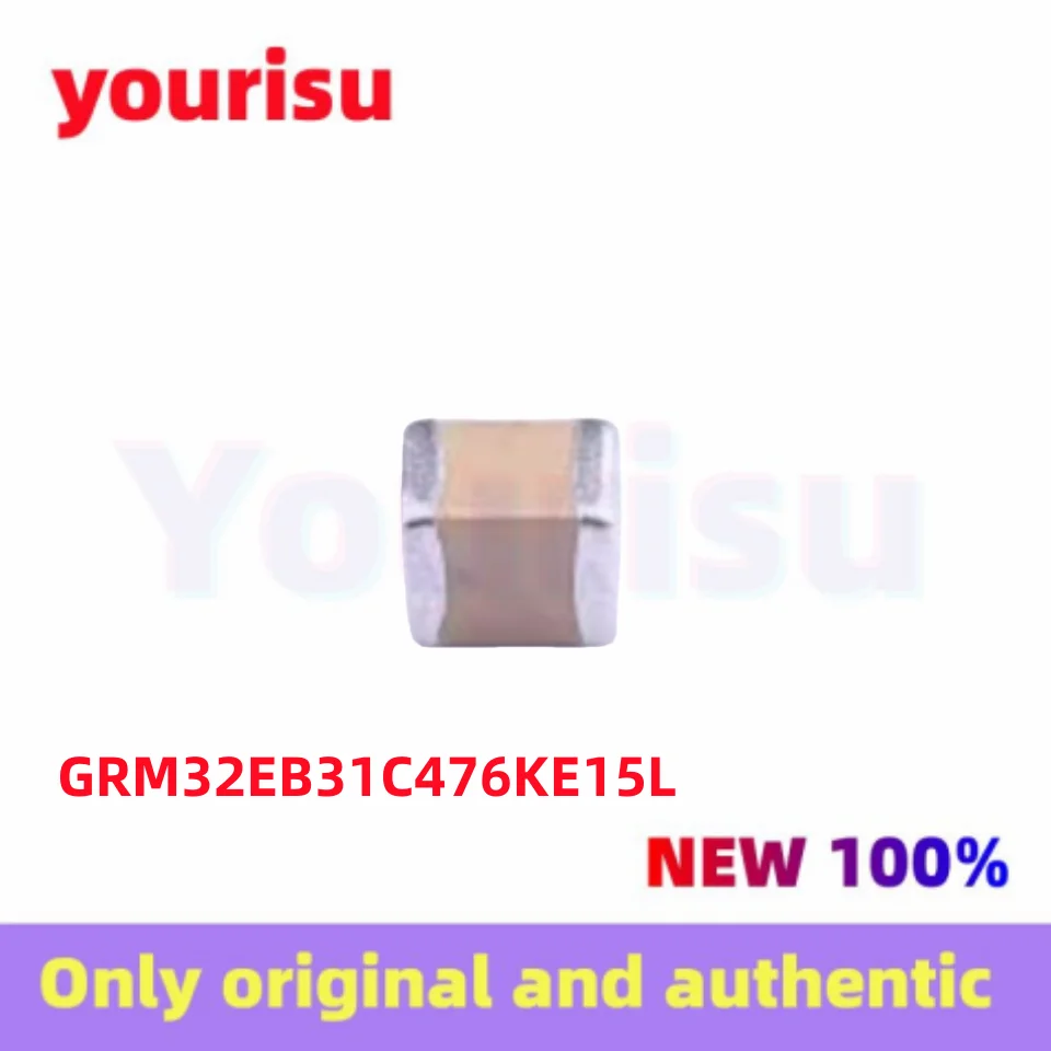 10-50Pcs/Lot original GRM32EB31C476KE15L GRM32EB31C476 1210 47uF 16V B3 10% ceramic patch capacitor