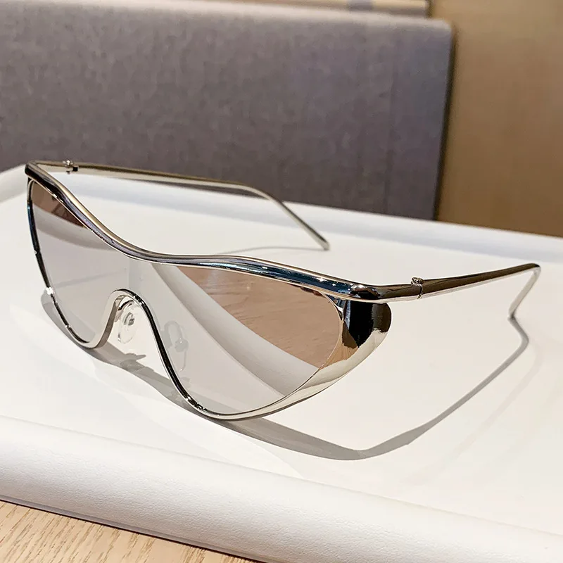 

Alloy Y2K sunglasses men vintage one piece punk sun glasses women new fashion brand gradient cat eye shade driving uv400 outdoor