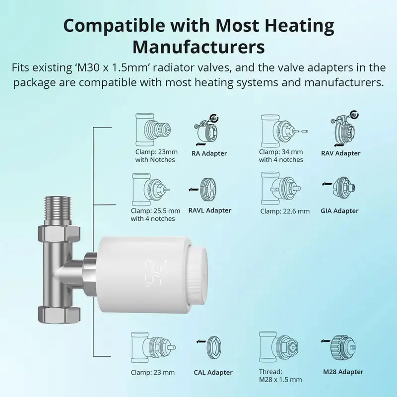 SONOFF TRVZB Zigbee 3.0 Thermostatic Radiator Valve Smart Home Temperature Control  ZHA MQTT Ewelink APP For Alexa Google Home view 6