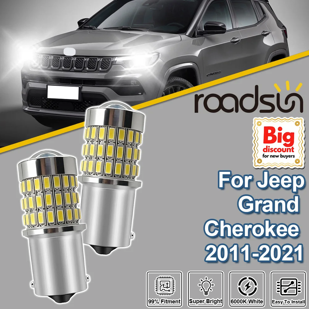 

Roadsun 2 шт. для Jeep Grand Cherokee 2011-2021 1156 P21W Canbus LED линзованные проекционные лампы указателей поворота 2012 2013 2014 2015 2016