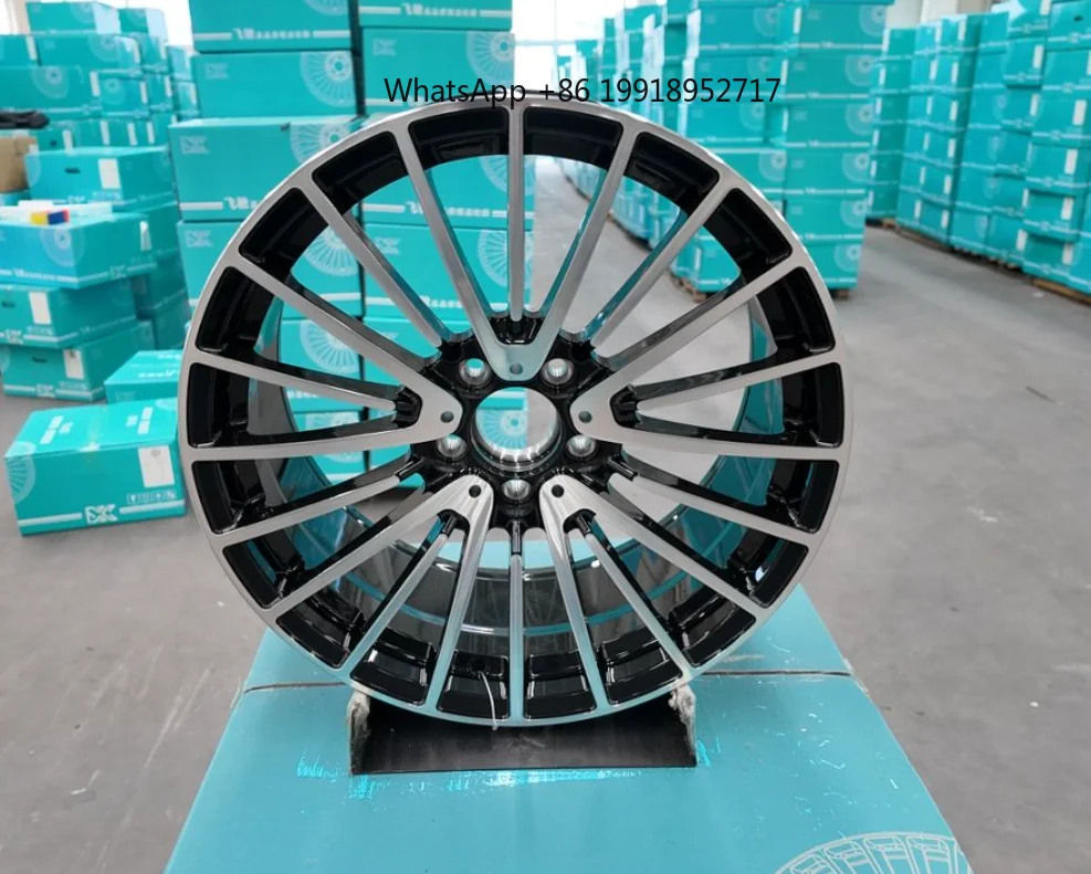 QRS Streamlined Modern Multi-Spoke Black Machined 17-20 Inch Forged Wheels for Global Premium Passenger Cars JJ1195