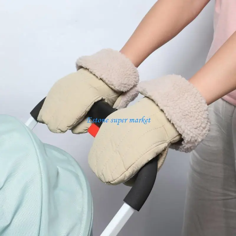 

090B Heated Waterproof Push Gloves Winter Hand Protectors For Baby Carriages And Bicycles