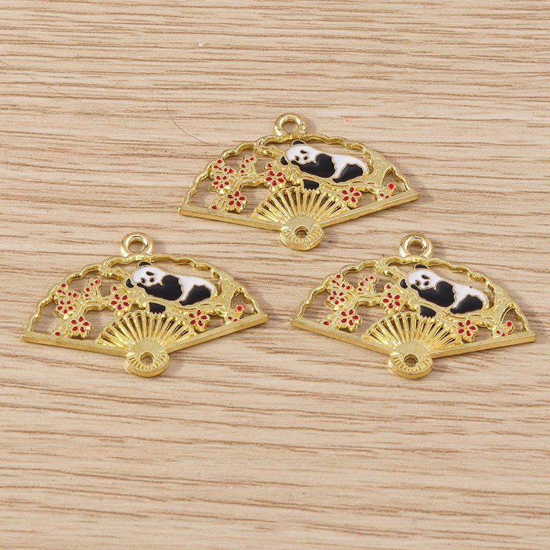 10 stücke mischen Cartoon Tier Charms Emaille Panda Bambus Charms Anhänger für Schmuck machen Halskette Armband Ohrringe DIY Handwerk Geschenk – Detail 11