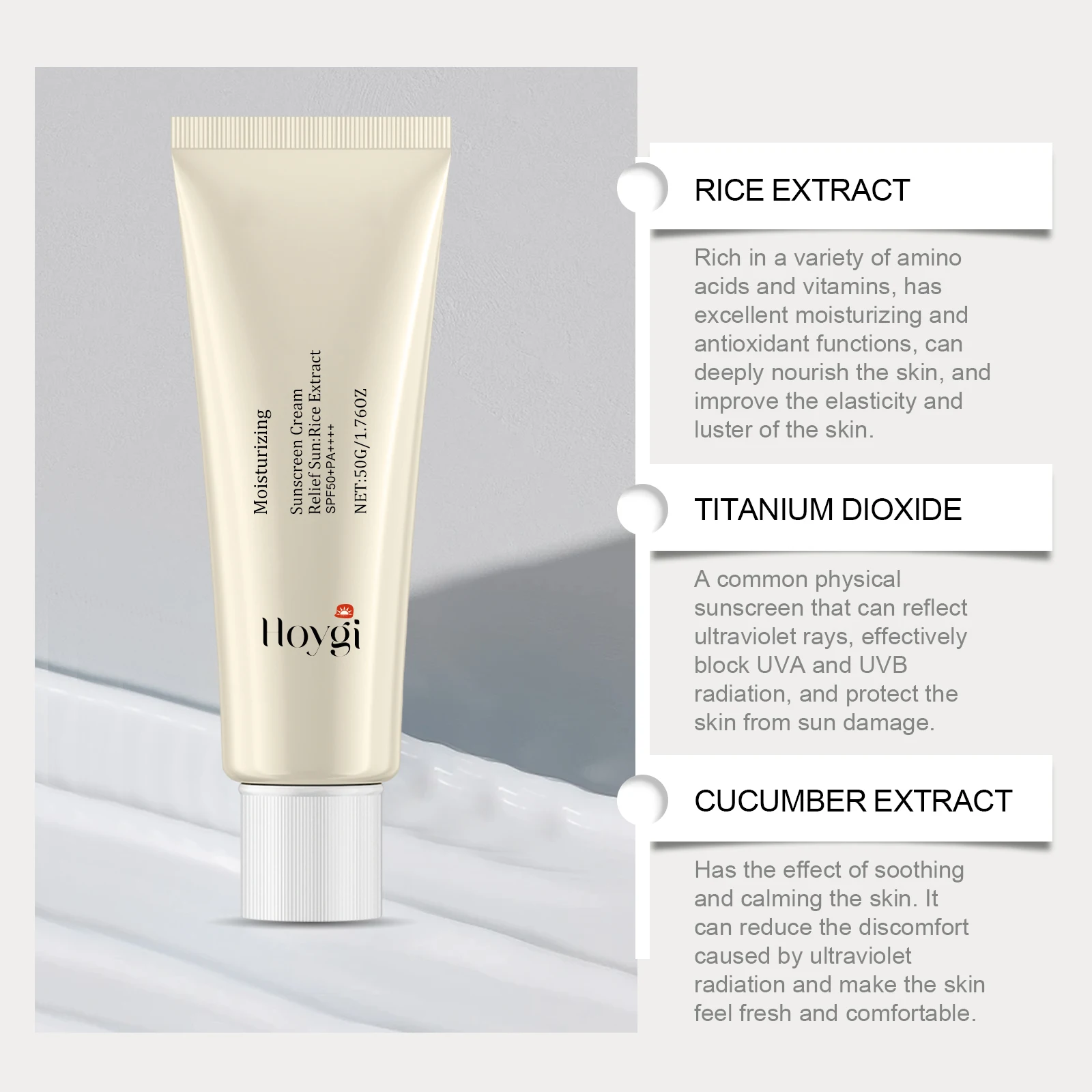 كريم وقاية من الشمس مرطب بعامل حماية من الشمس بعامل حماية من الشمس 50+ غير دهني يمنع الأشعة فوق البنفسجية ومرطب يدوم طويلاً ومهدئ كريم وقاية من الشمس للوجه للصيف #3