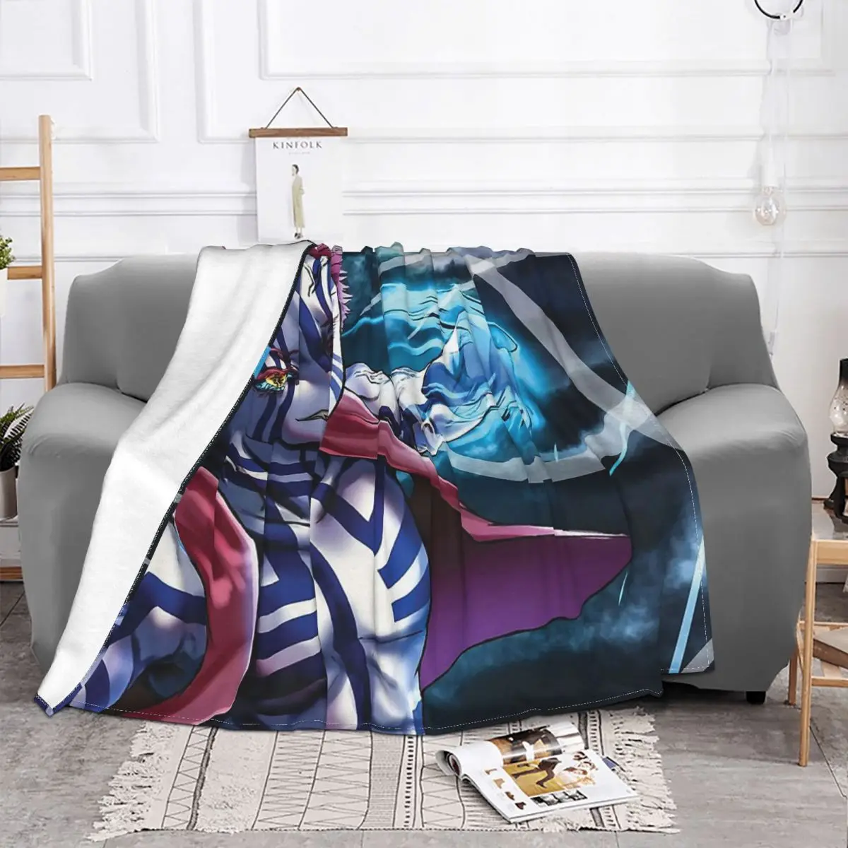 Akaza Demon Slayer Demon Slayer Blanket Flannel Summer Cute Thin Throw Blankets For Sofa Bedspread