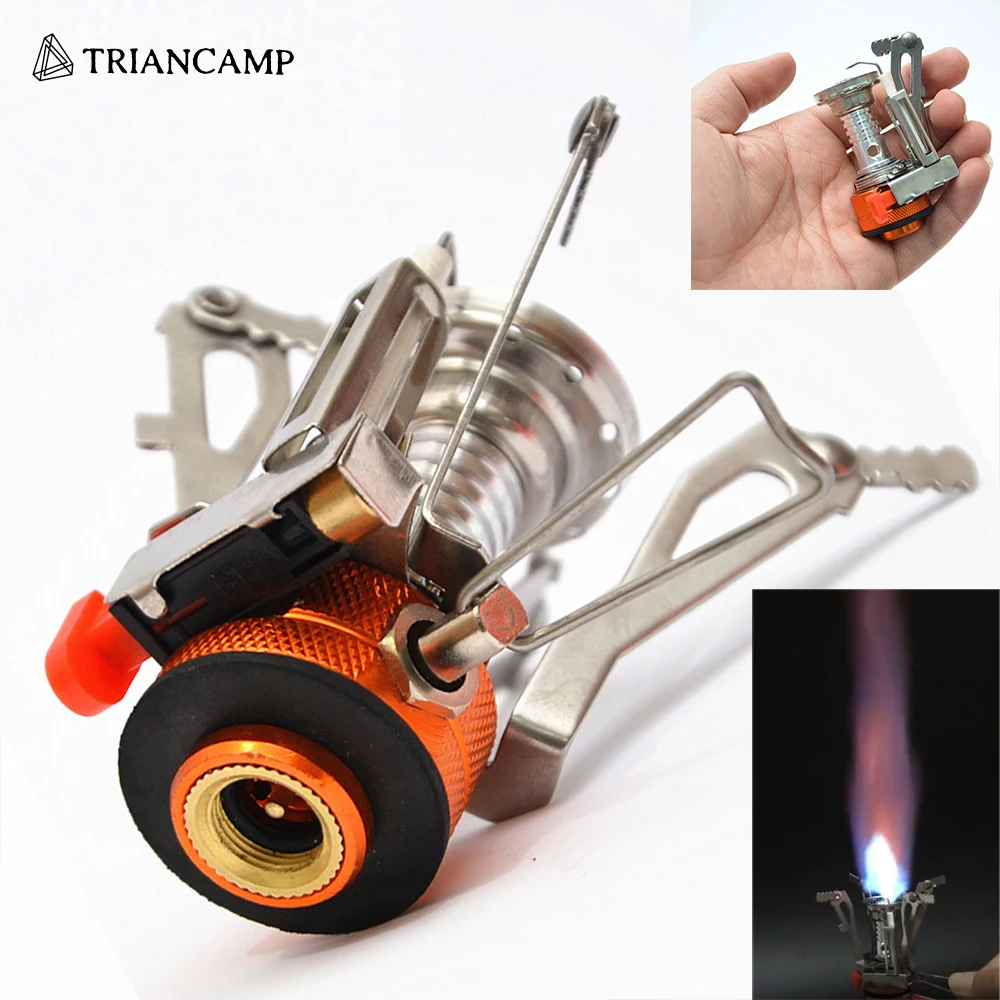 2023 Outdoor Portable mini Stove Picnic Mountaineering Windbreak Stove Head Camping Equipment Car Stoves electronic ignition