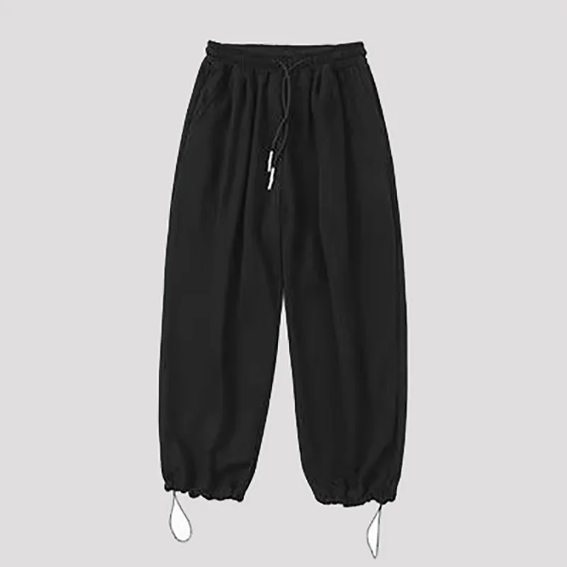 Sweatpant Men Spring Summer Straight Trouser Solid Loose Tracksuit Jogging Boy Clothing Plus Big Size 4XL 5XL Polyester