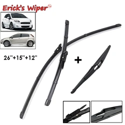 Erick's Wiper Front & Rear Wiper Blades Set For Fiat Grande Punto Evo 199 2005 - 2013 Windshield Winscreen Window 26