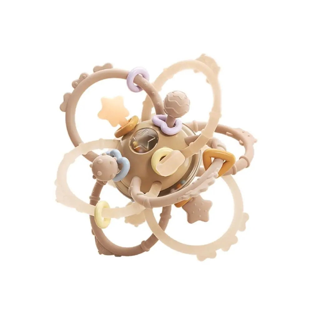 Rattle Soft Silicone Baby Round Ball Chewable Manhattan Round Ball Grab Ball Teethers Hand Grab Ball Baby
