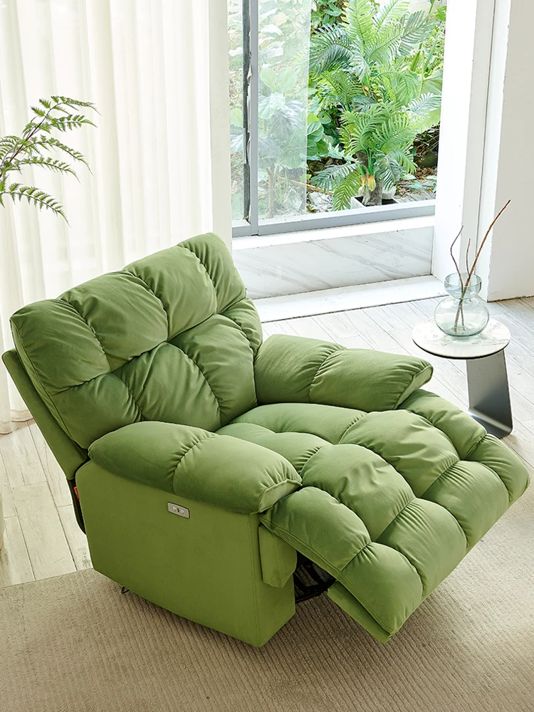 Electric single sofa chair living room modern simple fabric space capsule casual lazy sofa