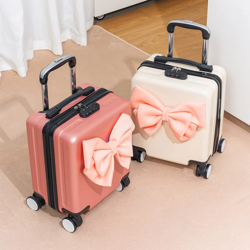 Tas Koper Mini 16-Inci dengan Tali Selempang, Koper Kabin Beroda, Tas Mini dengan Gagang Tarik dan Roda, Rak Koper Mini