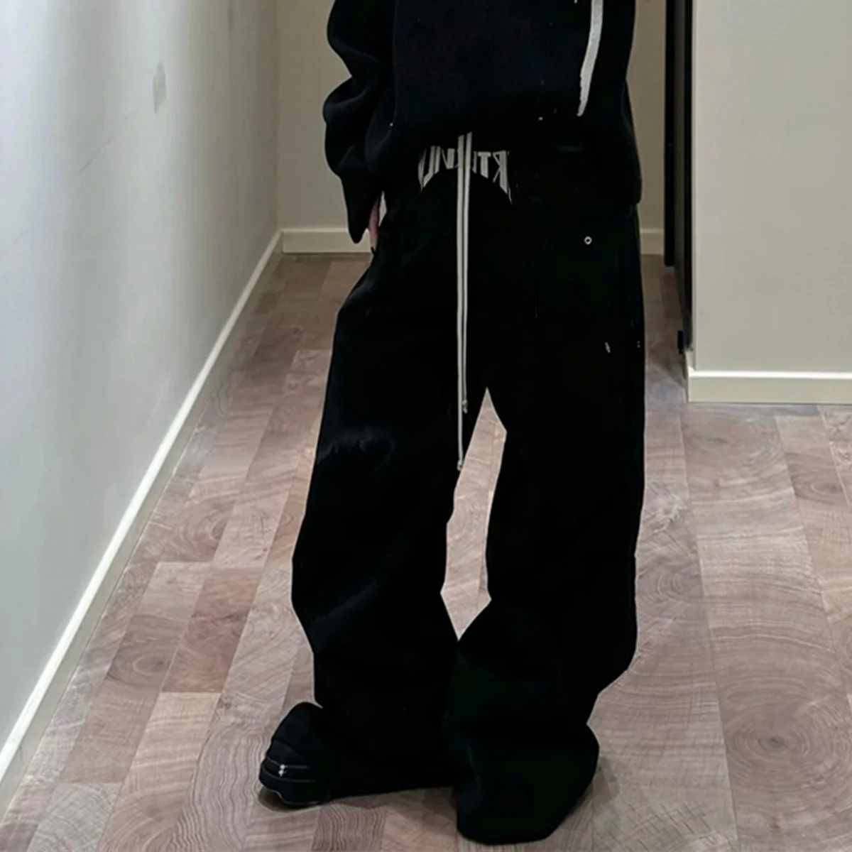 

NIGO Men's Fall And Winter Dark Embroidered Workwear Pants Fashion Trend High Street Flared Pants #NGTOP12155