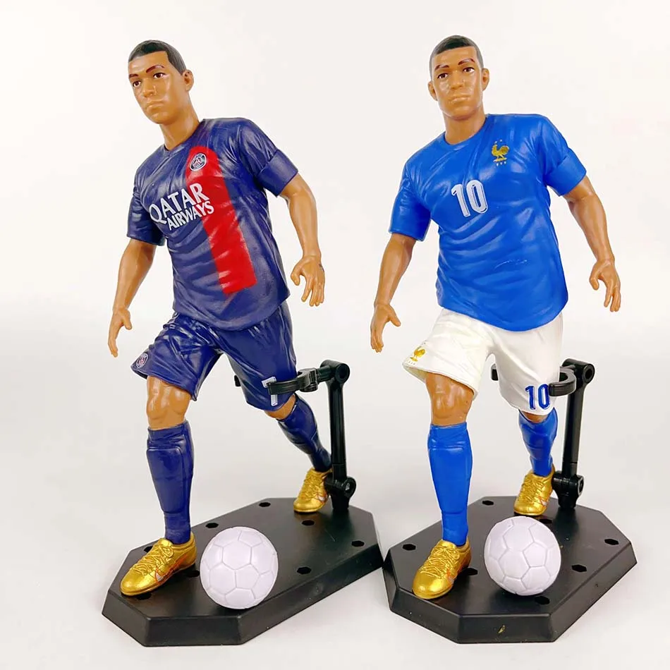 6 figurine di calcio C.Ronaldo Messi Mbappe, forniture per tifosi e souvenir per il Real Madrid e Barcelona