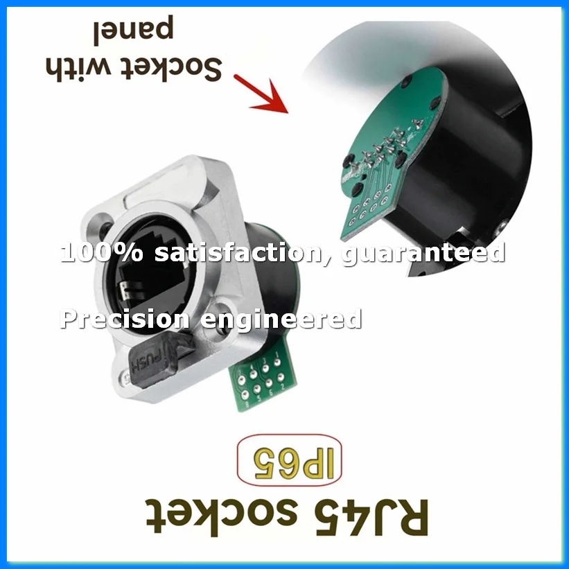 

10PCS Ethernet Rj45 Chassis Socket NE8FDP Ethernet Pass Through Connector IP65 Waterproof B-ELEC