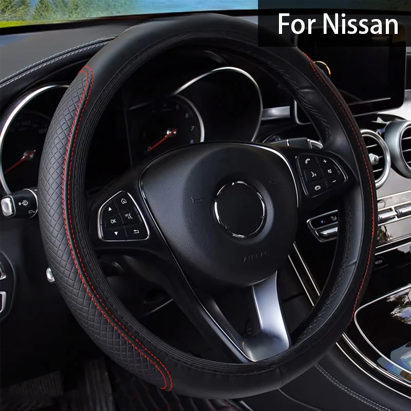 Auto Stuurhoes Microfiber Lederen Bescherming Cover Anti Slip Deksel Voor Nissan Juke Qashqai J11 Note Pathfinder Patrol Y6