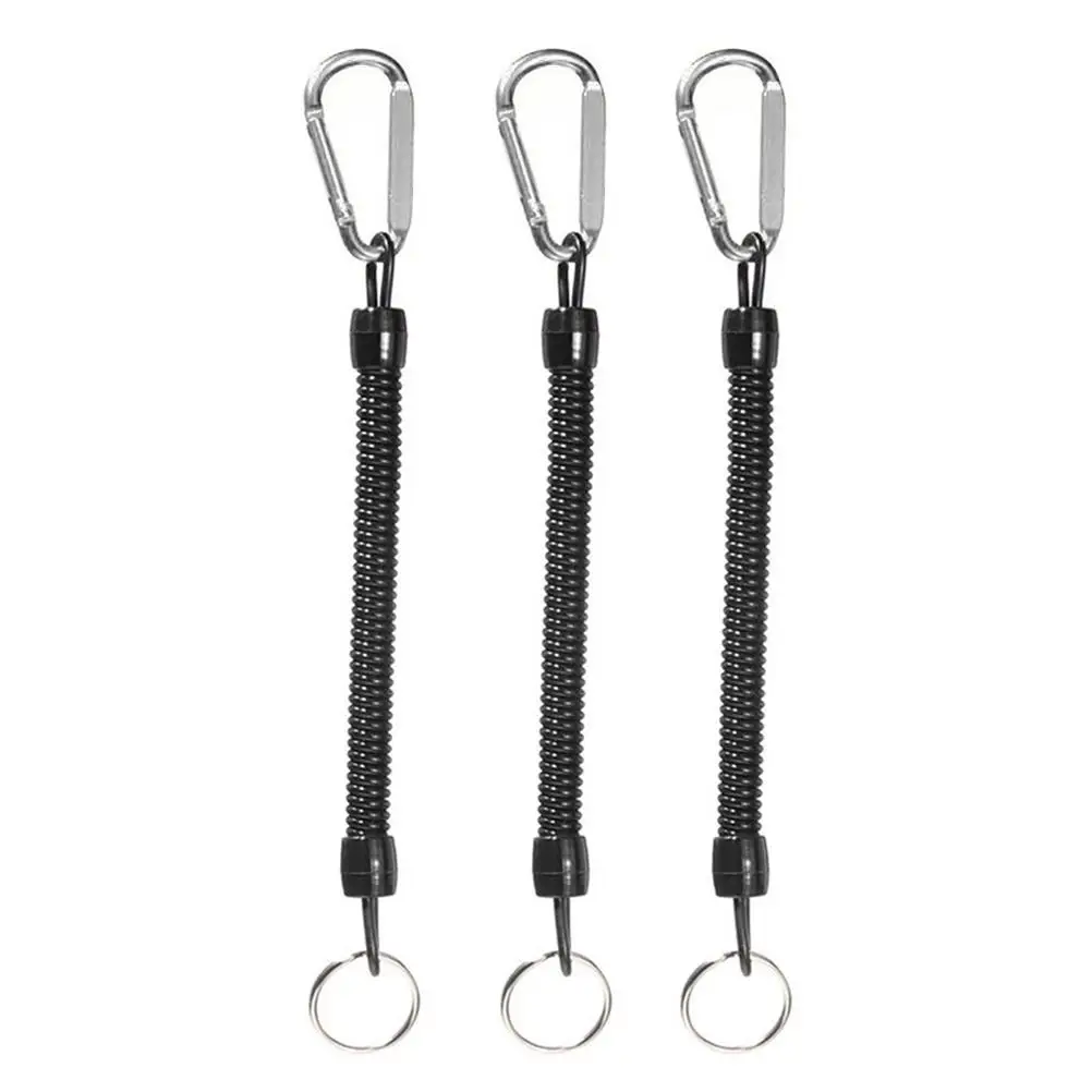 

3 Pcs Fishing Rod Holder Retractable Elastic Ropes Medium Stainless Steel Wire Rope Climbing Diving Hunting Camping Tools