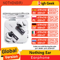 Nothing Ear 45dB Active Noise Cancellation ANC 11mm Driver 24-bit Hi-Res Audio with LDAC & LHDC Up to 40.5 hours of listening