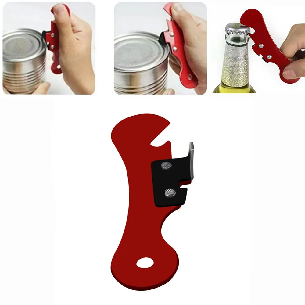 

1PCS Portable Bottle Jar Opener red Colors Kitchen Gadget Portable Can Opener For Emergency Bottle Opener Party