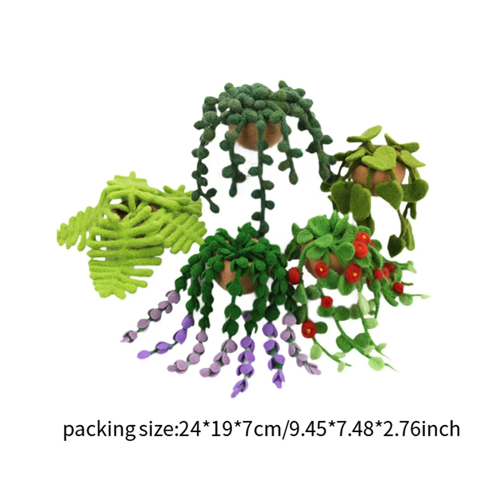 Подвесной шерстяной фетр для растений, набор «сделай сам», ручной портативный подвесной набор для валяния из шерсти для растений «сделай сам», настенный декоративный набор для входной двери, двора, дома