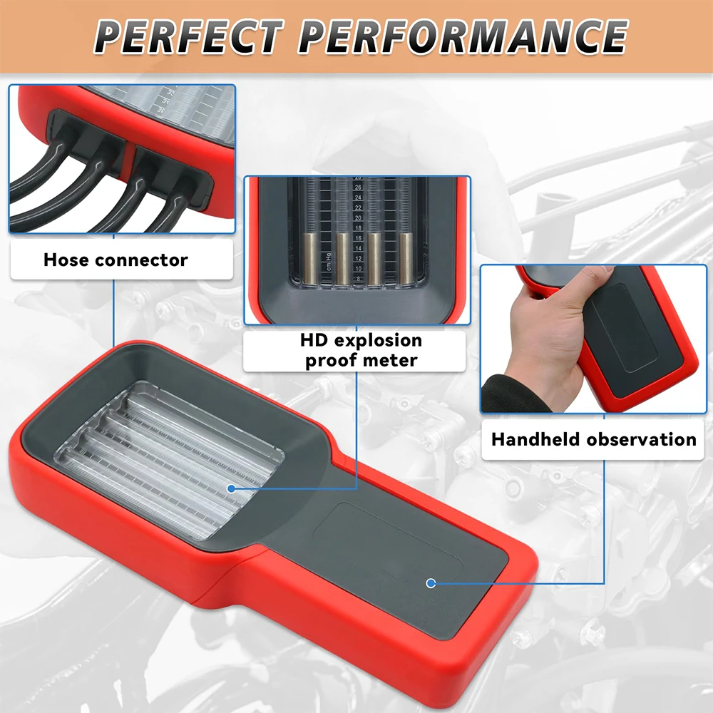 

4 Cylinder Motorcycle Carburetor Universal Synchronizer Kit Vacuum Balancer Gauge Synch Guage Set Synchronisation Balancing Tool