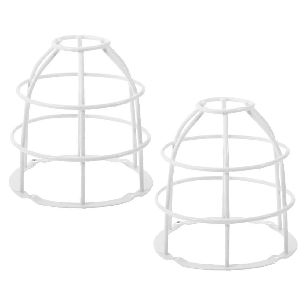 

2pcs Signal Lamp Cover Classroom Light Covers Bulb Guard Explosion Proof Frame Shade Holder WireBracket Durable Protective