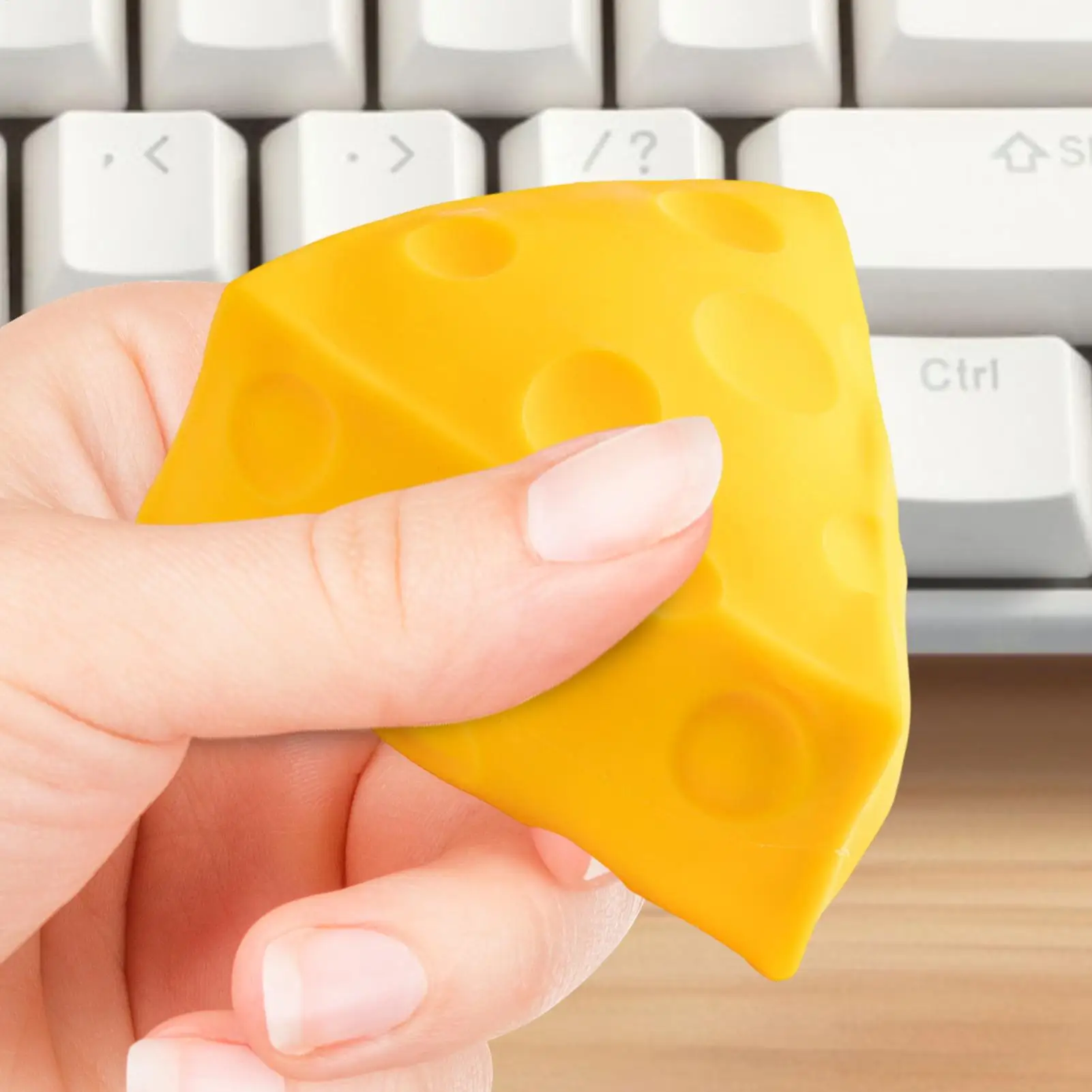 Giant Cheese Squeezing Toy Soft Fingertip Toy Funny Pocket Stress Balls Toys Slow Rising Desk Accessories for Adults Kids
