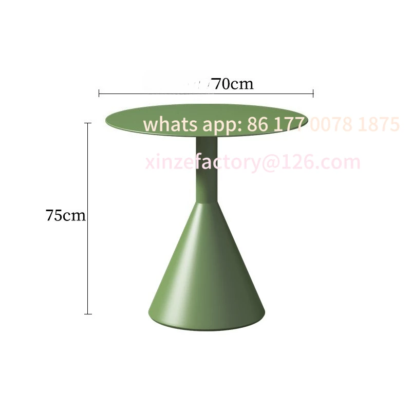 حديقة فناء خارجية قابلة للتخصيص من الحديد المطاوع وطاولة مستديرة صغيرة وشرفة في الهواء الطلق #5