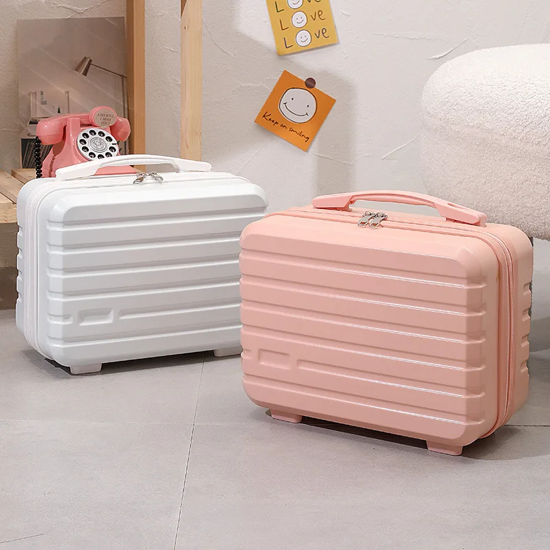 14 Inch New Design Travel Suitcase Hand Luggage Portable Storage Bag Women Makeup Box High Quality Travel Weekend Packet Bag