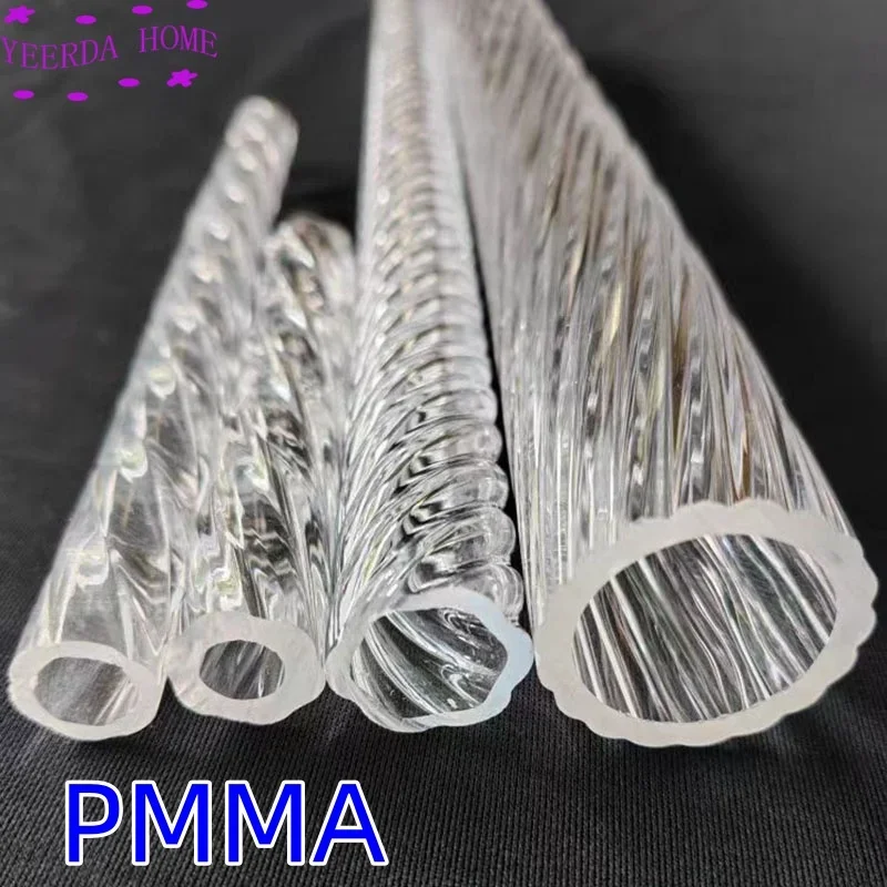 

Полая резьбовая труба из прозрачного акрилового материала ПММА Спиральная цветочная трубка DIY