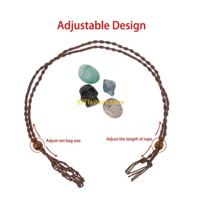 Y5GC Empty Stone Holder Stone Necklace Pendant Holder Replacement with Adjustable Length Making Accessories for DIY Jewelry