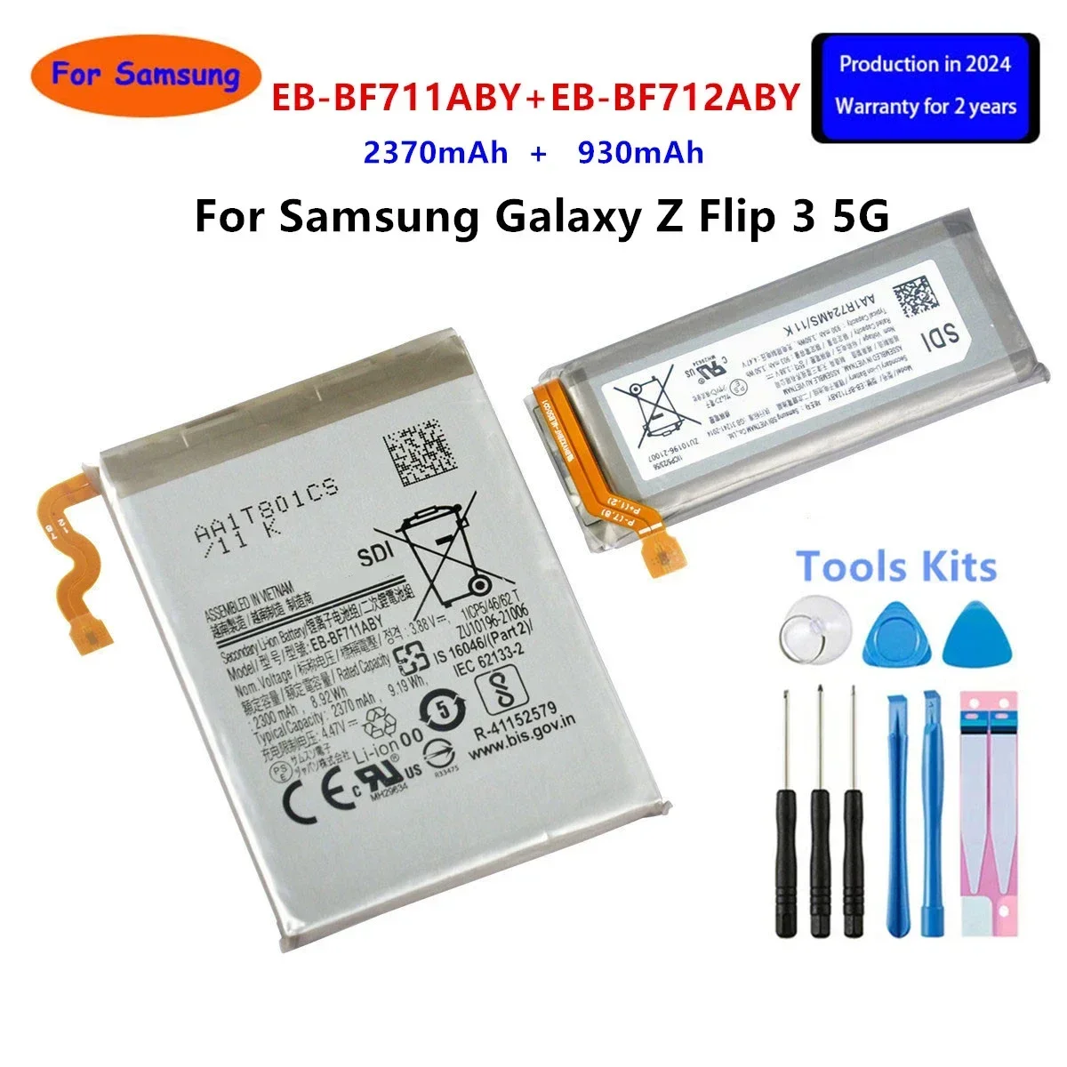 Brand New Battery For Samsung Galaxy W21 Z Flip 3 4 5G 4G Z Fold 1 2 3 4 F711 F712 F724 F916 F917 F926 F927 F936 F937 Phone