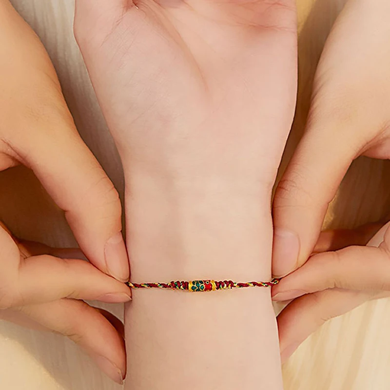 Adjustable Bracelets Perfect Gifts For Couples And Best Friend For Men Women Handmade Knots Red Black String Lucky Bracelets