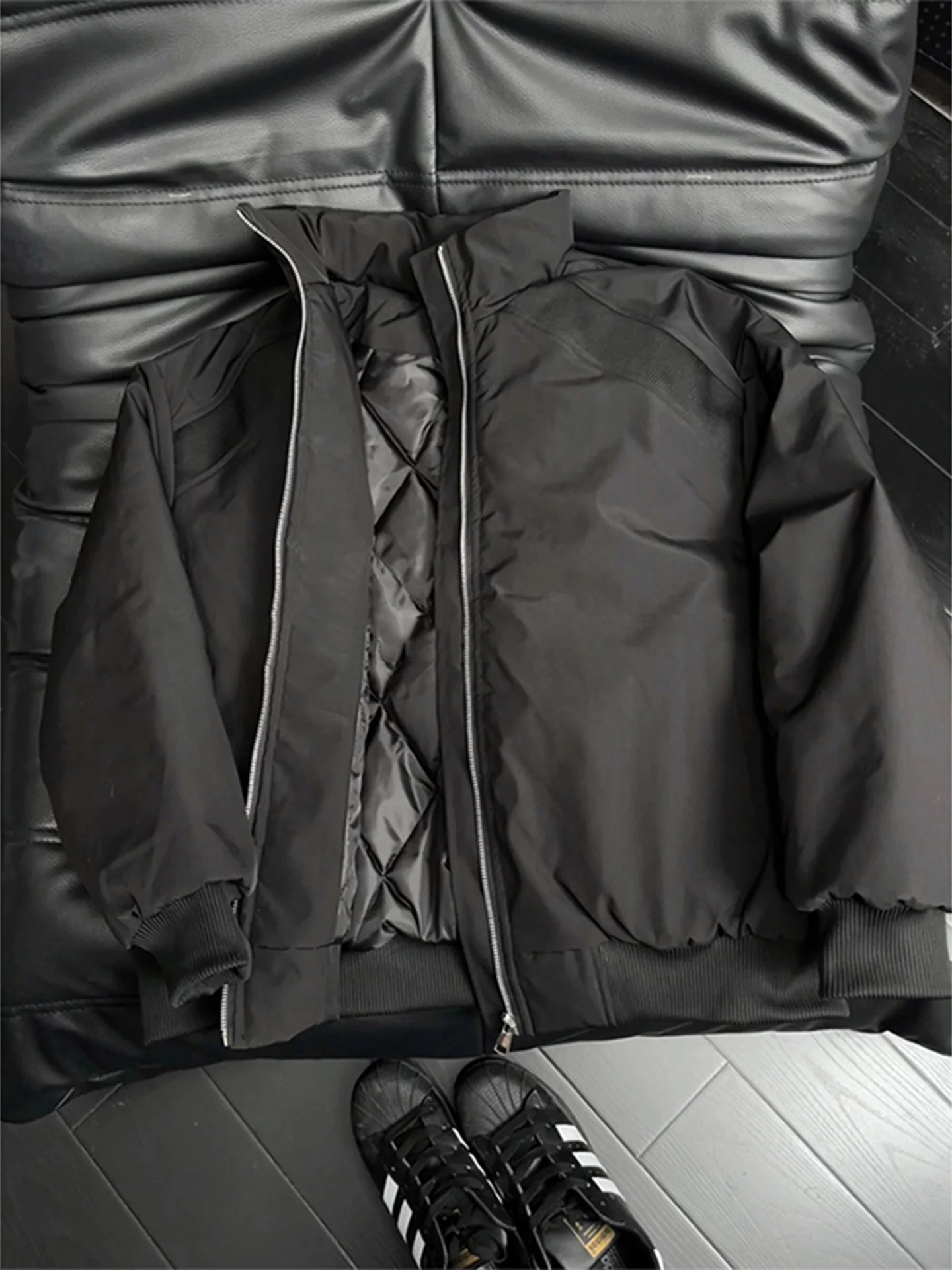 

American Sle Bomber Flight Jaet Cotton Coat Men's Winter Thiened Tee-proof ort-length Baseball Sle Cotton Outerwear