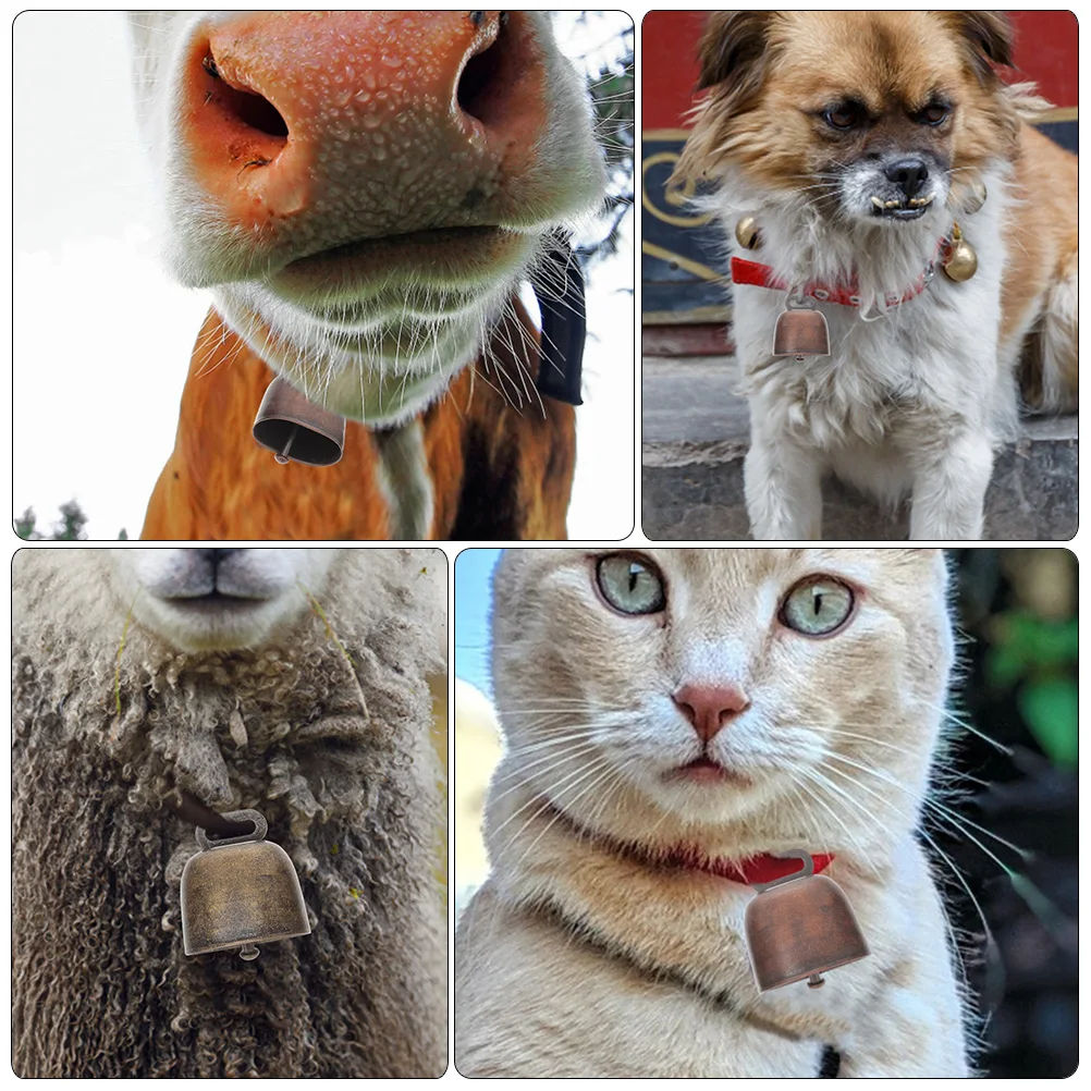 4 قطعة أجراس الماشية المعدنية خفيفة الوزن مزرعة الحيوان قلادة ل البقرة الأغنام الماشية مكافحة خسر معلقة حلية مستلزمات الحيوانات الأليفة #3