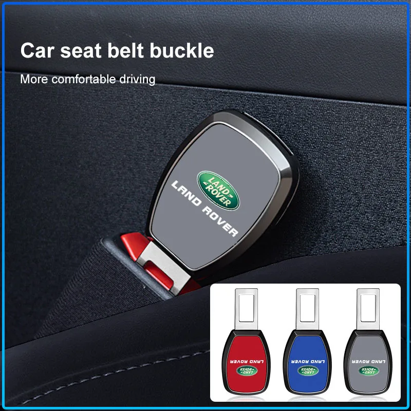 Extensor de Cinto de Segurança com Emblema Metálico para Carro, Fivela de Bloqueio de Cinto de Segurança para Land Rover Evoque 4 Sport Range Rover X99 Discovery