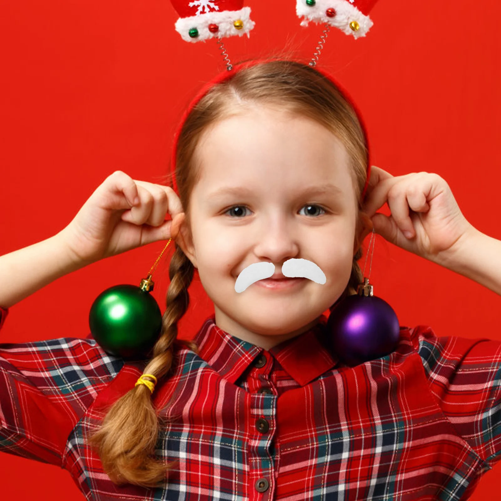 

6Pairs Christmas Self Adhesive Fake Eyebrows Santa Claus Cosplay Accessory Party Supplies Costume Santa Eyebrow Prop