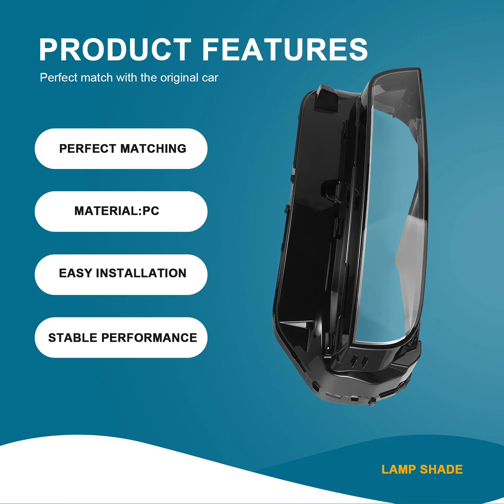 

A02Q-Car Headlight Cover Lens Glass Shell Front Headlamp Caps Transparent Lampshade For BMW X7 G07 X7M 2023 2024