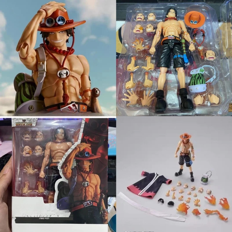 

High Quality Version of Super Movable Fire Fist Ace Real Clothes Multi Accessory Anime Doll Figurine Figurine Figurine Model