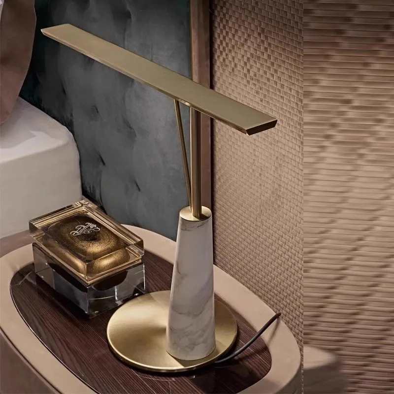 Marble desk lamp, bedroom study bedside lamp