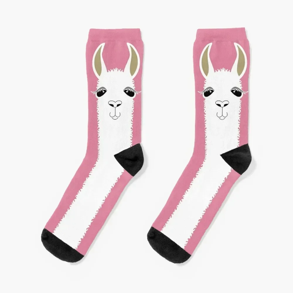 LLAMA PORTRAIT #5 Socks cartoon crazy loose christmas stocking Man Socks Women's