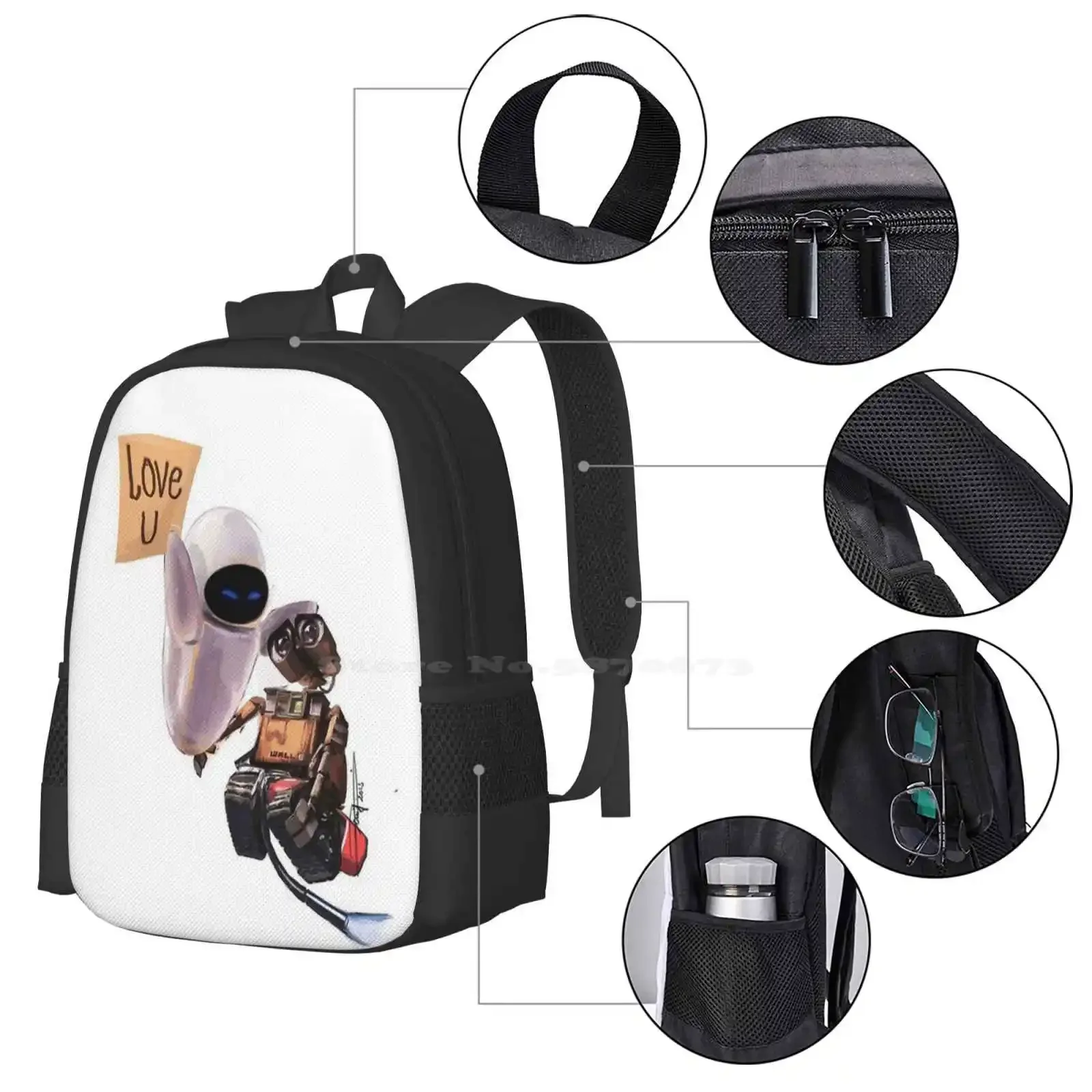 & Eve Hot Sale Backpack Fashion Bags Eve Fashion New York Pattern London Paris France Band Valentine Pikh Music Ape Tour Us